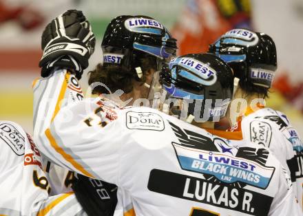 EBEL. Eishockey Bundesliga. KAC gegen EHC LIWEST Linz. Torjubel Linz. Klagenfurt, am 20.12.2009.
Foto: Kuess 

---
pressefotos, pressefotografie, kuess, qs, qspictures, sport, bild, bilder, bilddatenbank