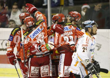 EBEL. Eishockey Bundesliga. KAC gegen EHC LIWEST Linz.  Torjubel KAC. Klagenfurt, am 20.12.2009.
Foto: Kuess 

---
pressefotos, pressefotografie, kuess, qs, qspictures, sport, bild, bilder, bilddatenbank