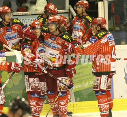 EBEL. Eishockey Bundesliga. KAC gegen HK Acroni Jesenice.  Jubel (KAC). Klagenfurt, am 22.12.2009.
Foto: Kuess 

---
pressefotos, pressefotografie, kuess, qs, qspictures, sport, bild, bilder, bilddatenbank