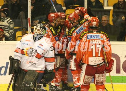 EBEL. Eishockey Bundesliga. KAC gegen HK Acroni Jesenice.  Torjubel (KAC). Klagenfurt, am 22.12.2009.
Foto: Kuess 

---
pressefotos, pressefotografie, kuess, qs, qspictures, sport, bild, bilder, bilddatenbank