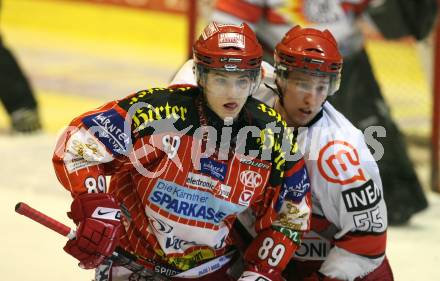 EBEL. Eishockey Bundesliga. KAC gegen HK Acroni Jesenice. Raphael Herburger (KAC),  (Jesenice). Klagenfurt, am 22.12.2009.
Foto: Kuess 

---
pressefotos, pressefotografie, kuess, qs, qspictures, sport, bild, bilder, bilddatenbank