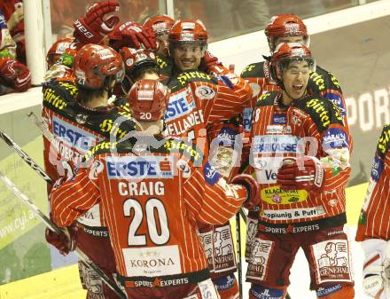 EBEL. Eishockey Bundesliga. KAC gegen HK Acroni Jesenice. Jubel  (KAC). Klagenfurt, am 22.12.2009.
Foto: Kuess 

---
pressefotos, pressefotografie, kuess, qs, qspictures, sport, bild, bilder, bilddatenbank