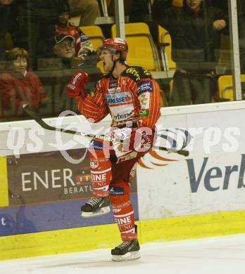 EBEL. Eishockey Bundesliga. KAC gegen HK Acroni Jesenice.  Torjubel Gregor Hager (KAC). Klagenfurt, am 22.12.2009.
Foto: Kuess 

---
pressefotos, pressefotografie, kuess, qs, qspictures, sport, bild, bilder, bilddatenbank