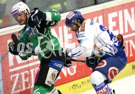 EBEL. Eishockey Bundesliga. EC Pasut VSV gegen HDD TILIA Olimpija Ljubljana, Laibach.  Nikolas Petrik, (VSV), Harlan Pratt (Ljubljana). Villach, am 27.12.2008.
Foto: Kuess 


---
pressefotos, pressefotografie, kuess, qs, qspictures, sport, bild, bilder, bilddatenbank