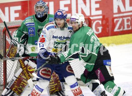 EBEL. Eishockey Bundesliga. EC Pasut VSV gegen HDD TILIA Olimpija Ljubljana, Laibach.  Benjamin Petrik, (VSV), Norm Maracle, Andrej Tavzelj (Ljubljana). Villach, am 27.12.2008.
Foto: Kuess 


---
pressefotos, pressefotografie, kuess, qs, qspictures, sport, bild, bilder, bilddatenbank