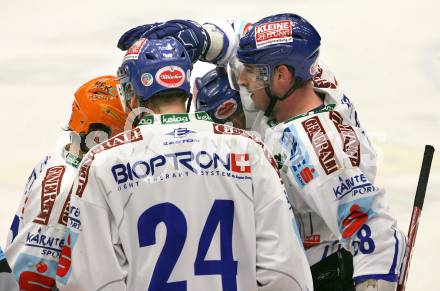 EBEL. Eishockey Bundesliga. EC Pasut VSV gegen HDD TILIA Olimpija Ljubljana, Laibach.  Torjubel VSV. Villach, am 27.12.2008.
Foto: Kuess 


---
pressefotos, pressefotografie, kuess, qs, qspictures, sport, bild, bilder, bilddatenbank