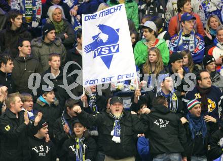 EBEL. Eishockey Bundesliga. EC Pasut VSV gegen HDD TILIA Olimpija Ljubljana, Laibach.  Jubel VSV Fans. Villach, am 27.12.2008.
Foto: Kuess 


---
pressefotos, pressefotografie, kuess, qs, qspictures, sport, bild, bilder, bilddatenbank