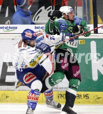 EBEL. Eishockey Bundesliga. EC Pasut VSV gegen HDD TILIA Olimpija Ljubljana, Laibach. Nikolas Petrik,  (VSV), Ivo Jan (Ljubljana). Villach, am 27.12.2008.
Foto: Kuess 


---
pressefotos, pressefotografie, kuess, qs, qspictures, sport, bild, bilder, bilddatenbank