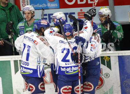 EBEL. Eishockey Bundesliga. EC Pasut VSV gegen HDD TILIA Olimpija Ljubljana, Laibach.  Torjubel VSV. Villach, am 29.12.2008.
Foto: Kuess 


---
pressefotos, pressefotografie, kuess, qs, qspictures, sport, bild, bilder, bilddatenbank