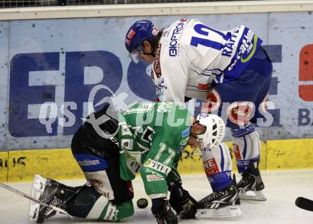 EBEL. Eishockey Bundesliga. EC Pasut VSV gegen HDD TILIA Olimpija Ljubljana, Laibach.  Michael Raffl, (VSV), Jurij Golicic (Ljubljana). Villach, am 29.12.2008.
Foto: Kuess 


---
pressefotos, pressefotografie, kuess, qs, qspictures, sport, bild, bilder, bilddatenbank