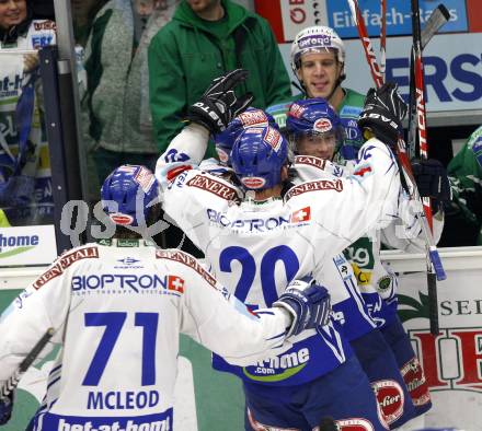 EBEL. Eishockey Bundesliga. EC Pasut VSV gegen HDD TILIA Olimpija Ljubljana, Laibach.  Torjubel Michael Raffl (VSV). Villach, am 29.12.2008.
Foto: Kuess 


---
pressefotos, pressefotografie, kuess, qs, qspictures, sport, bild, bilder, bilddatenbank