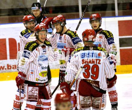 EBEL. Eishockey Bundesliga. HK Acroni Jesenice  gegen KAC.  Torjubel (KAC). Jesenice, am 29.12.2009.
Foto: Kuess 

---
pressefotos, pressefotografie, kuess, qs, qspictures, sport, bild, bilder, bilddatenbank