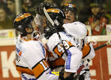 EBEL. Eishockey Bundesliga. KAC gegen  Graz 99ers.  Torjubel Graz. Klagenfurt, am 1.1.2010.
Foto: Kuess 

---
pressefotos, pressefotografie, kuess, qs, qspictures, sport, bild, bilder, bilddatenbank