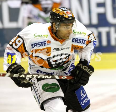 EBEL. Eishockey Bundesliga. KAC gegen  Graz 99ers.  Greg Day (Graz). Klagenfurt, am 1.1.2010.
Foto: Kuess 

---
pressefotos, pressefotografie, kuess, qs, qspictures, sport, bild, bilder, bilddatenbank