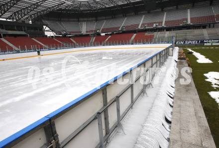 EBEL. Eishockey Bundesliga. Freiluftderby KAC gegen VSV. Vorberichte. Aufbauarbeiten. Klagenfurt, am 2.1.2010.
Foto: Kuess
---
pressefotos, pressefotografie, kuess, qs, qspictures, sport, bild, bilder, bilddatenbank