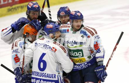 EBEL. Eishockey Bundesliga. EC Pasut VSV gegen HK Acroni Jesenice.  Torjubel VSV. Villach, am 3.1.2010.
Foto: Kuess 


---
pressefotos, pressefotografie, kuess, qs, qspictures, sport, bild, bilder, bilddatenbank