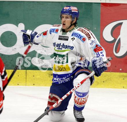 EBEL. Eishockey Bundesliga. EC Pasut VSV gegen HK Acroni Jesenice.  Torjubel Philipp Pinter (VSV). Villach, am 3.1.2010.
Foto: Kuess 


---
pressefotos, pressefotografie, kuess, qs, qspictures, sport, bild, bilder, bilddatenbank