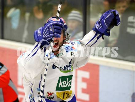 EBEL. Eishockey Bundesliga. EC Pasut VSV gegen HK Acroni Jesenice.  Torjubel Kiel McLeod (VSV). Villach, am 3.1.2010.
Foto: Kuess 


---
pressefotos, pressefotografie, kuess, qs, qspictures, sport, bild, bilder, bilddatenbank