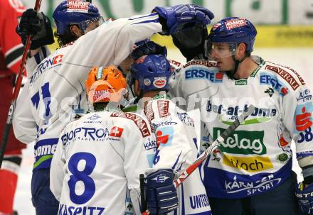 EBEL. Eishockey Bundesliga. EC Pasut VSV gegen HK Acroni Jesenice.  Torjubel VSV). Villach, am 3.1.2010.
Foto: Kuess 


---
pressefotos, pressefotografie, kuess, qs, qspictures, sport, bild, bilder, bilddatenbank