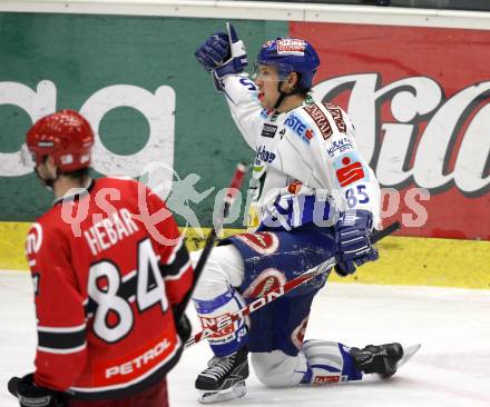 EBEL. Eishockey Bundesliga. EC Pasut VSV gegen HK Acroni Jesenice.  Torjubel Philipp Pinter (VSV). Villach, am 3.1.2010.
Foto: Kuess 


---
pressefotos, pressefotografie, kuess, qs, qspictures, sport, bild, bilder, bilddatenbank