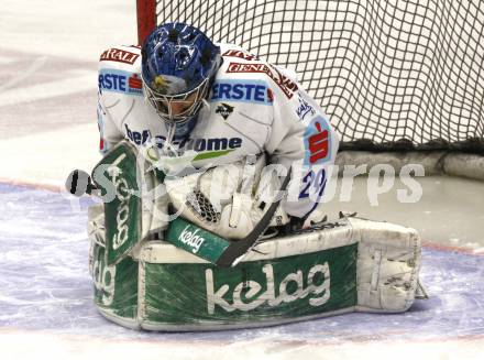 EBEL. Eishockey Bundesliga. EC Pasut VSV gegen HK Acroni Jesenice.  Bernhard Starkbaum (VSV). Villach, am 3.1.2010.
Foto: Kuess 


---
pressefotos, pressefotografie, kuess, qs, qspictures, sport, bild, bilder, bilddatenbank