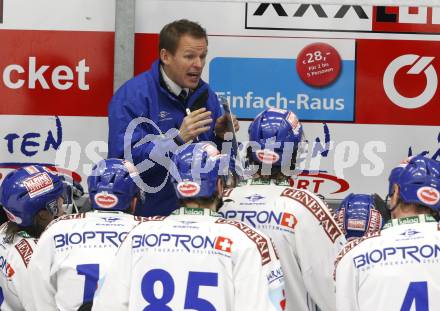 EBEL. Eishockey Bundesliga. EC Pasut VSV gegen HK Acroni Jesenice. Trainer Johan Stroemwall (VSV). Villach, am 3.1.2010.
Foto: Kuess 


---
pressefotos, pressefotografie, kuess, qs, qspictures, sport, bild, bilder, bilddatenbank