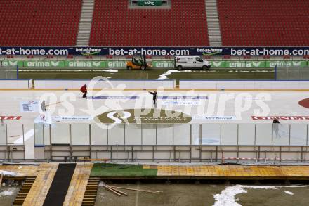 EBEL. Eishockey Bundesliga. Freiluft Derby KAC gegen VSV. Stadion Klagenfurt. Klagenfurt, 4.1.2010.
Foto: Kuess
---
pressefotos, pressefotografie, kuess, qs, qspictures, sport, bild, bilder, bilddatenbank