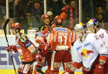 EBEL. Eishockey Bundesliga. KAC gegen  EC Red Bull Salzburg. Torjubel  CRAIG Michael Mike (KAC). Klagenfurt, am 5.1.2010.
Foto: Kuess 

---
pressefotos, pressefotografie, kuess, qs, qspictures, sport, bild, bilder, bilddatenbank