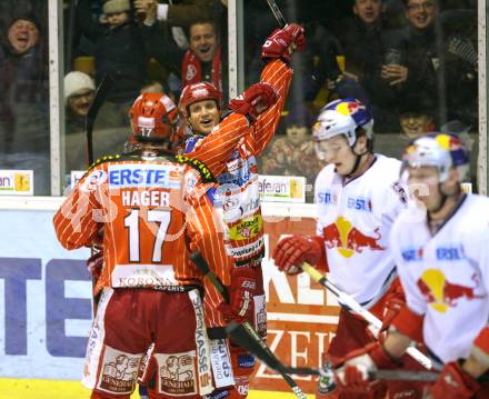 EBEL. Eishockey Bundesliga. KAC gegen  EC Red Bull Salzburg. Torjubel  CRAIG Michael Mike (KAC). Klagenfurt, am 5.1.2010.
Foto: Kuess 

---
pressefotos, pressefotografie, kuess, qs, qspictures, sport, bild, bilder, bilddatenbank