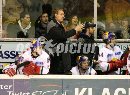 EBEL. Eishockey Bundesliga. KAC gegen  EC Red Bull Salzburg. Trainer Page Pierre  (Salzburg). Klagenfurt, am 5.1.2010.
Foto: Kuess 

---
pressefotos, pressefotografie, kuess, qs, qspictures, sport, bild, bilder, bilddatenbank