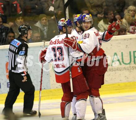 EBEL. Eishockey Bundesliga. KAC gegen  EC Red Bull Salzburg.  Torjubel  (Salzburg). Klagenfurt, am 5.1.2010.
Foto: Kuess 

---
pressefotos, pressefotografie, kuess, qs, qspictures, sport, bild, bilder, bilddatenbank