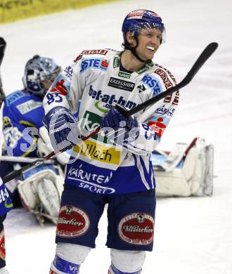 EBEL. Eishockey Bundesliga. EC Pasut VSV gegen KHL Medvescak Zagreb. Torjubel Philipp Pinter (VSV). Villach, am 5.1.2010.
Foto: Kuess 


---
pressefotos, pressefotografie, kuess, qs, qspictures, sport, bild, bilder, bilddatenbank