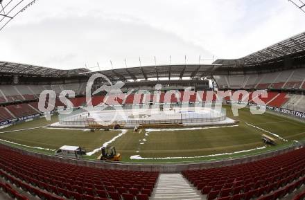 EBEL. Eishockey Bundesliga. Freiluft Derby KAC gegen VSV. Stadion Klagenfurt. Klagenfurt, 4.1.2010.
Foto: Kuess
---
pressefotos, pressefotografie, kuess, qs, qspictures, sport, bild, bilder, bilddatenbank