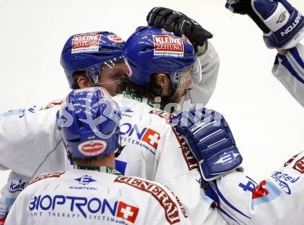 EBEL. Eishockey Bundesliga. EC Pasut VSV gegen KHL Medvescak Zagreb. Torjubel Kiel McLeod (VSV). Villach, am 5.1.2010.
Foto: Kuess 


---
pressefotos, pressefotografie, kuess, qs, qspictures, sport, bild, bilder, bilddatenbank