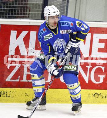 EBEL. Eishockey Bundesliga. EC Pasut VSV gegen KHL Medvescak Zagreb. Mike Ouellette  (Zagreb). Villach, am 5.1.2010.
Foto: Kuess 


---
pressefotos, pressefotografie, kuess, qs, qspictures, sport, bild, bilder, bilddatenbank