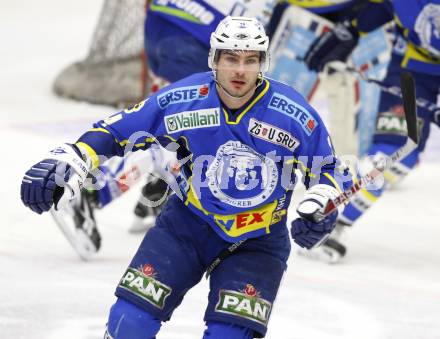 EBEL. Eishockey Bundesliga. EC Pasut VSV gegen KHL Medvescak Zagreb. Mike Ouellette  (Zagreb). Villach, am 5.1.2010.
Foto: Kuess 


---
pressefotos, pressefotografie, kuess, qs, qspictures, sport, bild, bilder, bilddatenbank