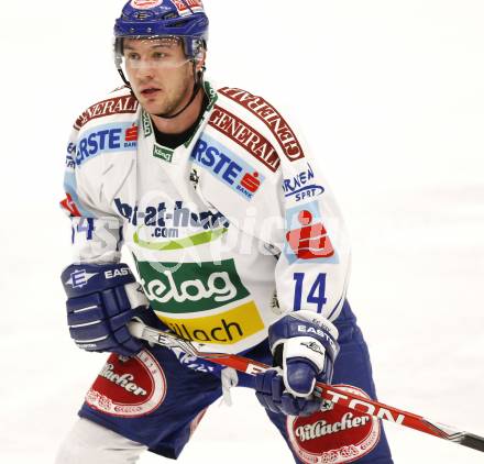 EBEL. Eishockey Bundesliga. EC Pasut VSV gegen KHL Medvescak Zagreb. Robert Nathan Di Casmirro (VSV). Villach, am 5.1.2010.
Foto: Kuess 


---
pressefotos, pressefotografie, kuess, qs, qspictures, sport, bild, bilder, bilddatenbank