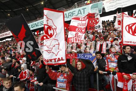 EBEL. Eishockey Bundesliga. Freiluftderby KAC gegen VSV in der Hypo Group Arena. Fans. Klagenfurt, am 9.1.2010.
Foto: Kuess

---
pressefotos, pressefotografie, kuess, qs, qspictures, sport, bild, bilder, bilddatenbank