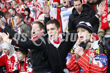 EBEL. Eishockey Bundesliga. Freiluftderby KAC gegen VSV in der Hypo Group Arena. Fans. Klagenfurt, am 9.1.2010.
Foto: Kuess

---
pressefotos, pressefotografie, kuess, qs, qspictures, sport, bild, bilder, bilddatenbank