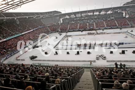 EBEL. Eishockey Bundesliga. Freiluftderby KAC gegen VSV in der Hypo Group Arena.  Klagenfurt, am 9.1.2010.
Foto: Kuess

---
pressefotos, pressefotografie, kuess, qs, qspictures, sport, bild, bilder, bilddatenbank