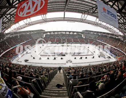 EBEL. Eishockey Bundesliga. Freiluftderby KAC gegen VSV in der Hypo Group Arena.  Klagenfurt, am 9.1.2010.
Foto: Kuess

---
pressefotos, pressefotografie, kuess, qs, qspictures, sport, bild, bilder, bilddatenbank