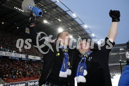 EBEL. Eishockey Bundesliga. Freiluftderby KAC gegen VSV in der Hypo Group Arena. Fans.  Klagenfurt, am 9.1.2010.
Foto: Kuess

---
pressefotos, pressefotografie, kuess, qs, qspictures, sport, bild, bilder, bilddatenbank