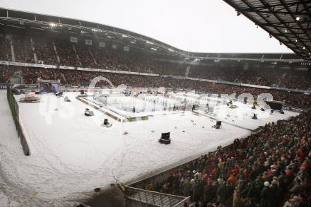 EBEL. Eishockey Bundesliga. Freiluftderby KAC gegen VSV in der Hypo Group Arena.  Klagenfurt, am 9.1.2010.
Foto: Kuess

---
pressefotos, pressefotografie, kuess, qs, qspictures, sport, bild, bilder, bilddatenbank