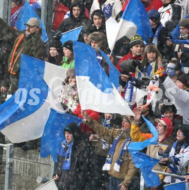 EBEL. Eishockey Bundesliga. Freiluftderby KAC gegen VSV in der Hypo Group Arena. Fans (VSV).  Klagenfurt, am 9.1.2010.
Foto: Kuess

---
pressefotos, pressefotografie, kuess, qs, qspictures, sport, bild, bilder, bilddatenbank