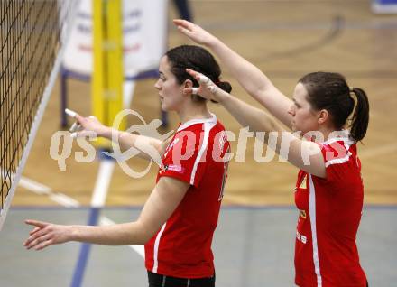 Volleyball CEV Cup. ATSC Wildcats gegen Dinamo Pancevo. Anna Cmaylo, Sophie Wallner. Klagenfurt, am 14.1.2010.
Foto: Kuess

---
pressefotos, pressefotografie, kuess, qs, qspictures, sport, bild, bilder, bilddatenbank