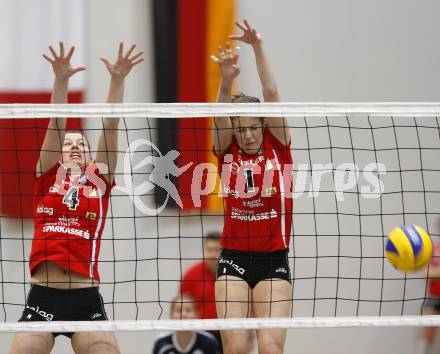 Volleyball CEV Cup. ATSC Wildcats gegen Dinamo Pancevo. Samira Mauch, Kristina Fabris. Klagenfurt, am 14.1.2010.
Foto: Kuess

---
pressefotos, pressefotografie, kuess, qs, qspictures, sport, bild, bilder, bilddatenbank