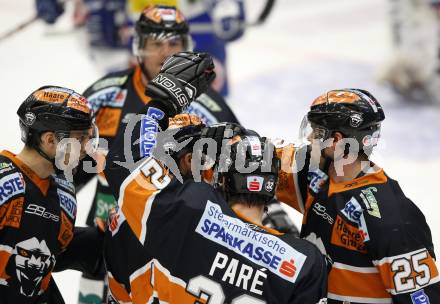 EBEL. Eishockey Bundesliga. EC Pasut VSV gegen Graz 99ers. Torjubel Graz. Villach, am 15.1.2010.
Foto: Kuess 


---
pressefotos, pressefotografie, kuess, qs, qspictures, sport, bild, bilder, bilddatenbank