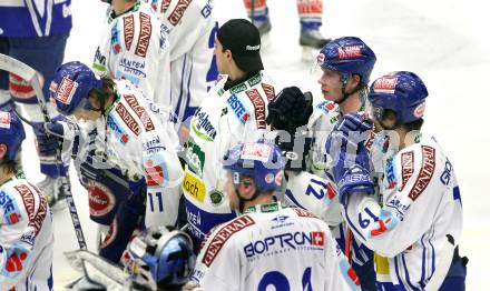 EBEL. Eishockey Bundesliga. EC Pasut VSV gegen Graz 99ers. VSV enttaeuscht. Villach, am 15.1.2010.
Foto: Kuess 


---
pressefotos, pressefotografie, kuess, qs, qspictures, sport, bild, bilder, bilddatenbank