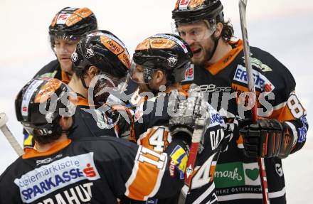 EBEL. Eishockey Bundesliga. EC Pasut VSV gegen Graz 99ers.  Torjubel Graz. Villach, am 15.1.2010.
Foto: Kuess 


---
pressefotos, pressefotografie, kuess, qs, qspictures, sport, bild, bilder, bilddatenbank