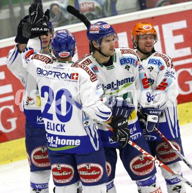 EBEL. Eishockey Bundesliga. EC Pasut VSV gegen EV Vienna Capitals.  Torjubel Michael Raffl (VSV). Villach, am 17.1.2010.
Foto: Kuess 


---
pressefotos, pressefotografie, kuess, qs, qspictures, sport, bild, bilder, bilddatenbank